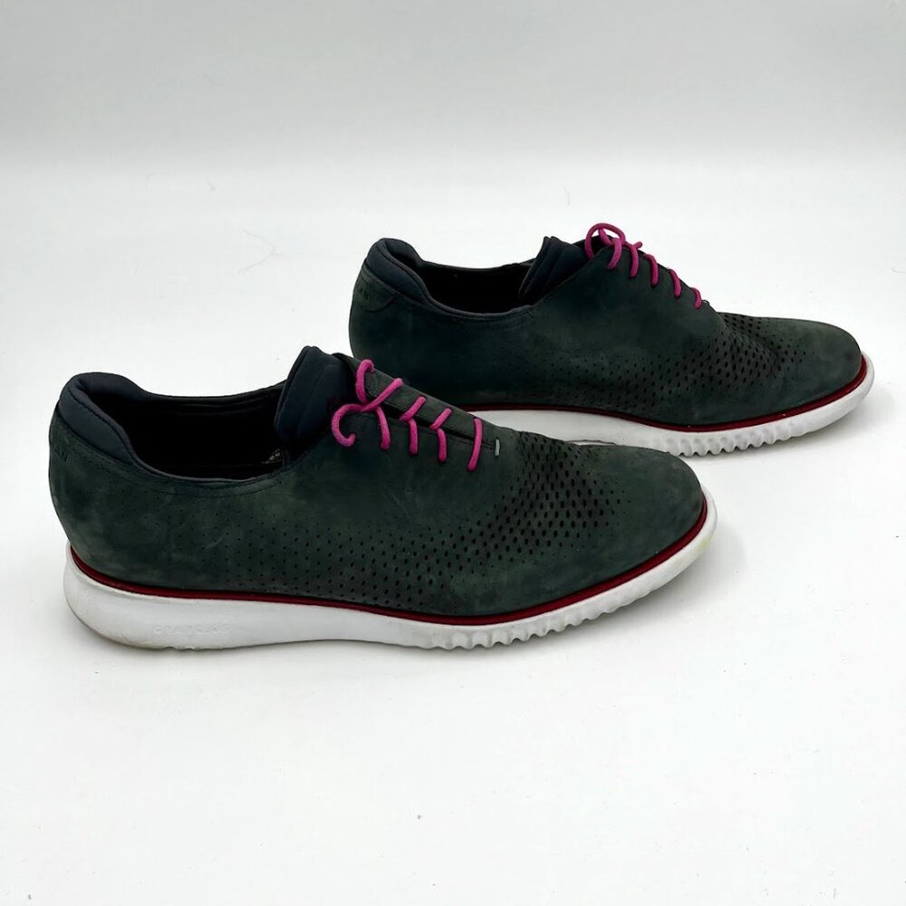 Cole Haan Dark Grey Men's 2.Zerogrand Laser Wingtip Oxford, Size 11.5